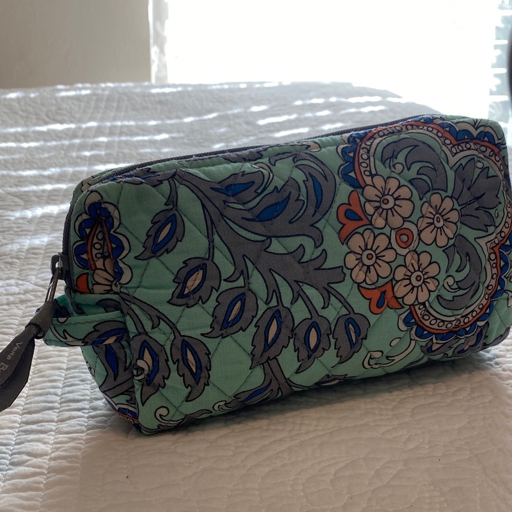 Vera Bradley Fan Flowers Pattern Cosmetic Bag